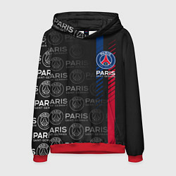 Толстовка-худи мужская ФК ПСЖ PARIS SAINT GERMAIN, цвет: 3D-красный