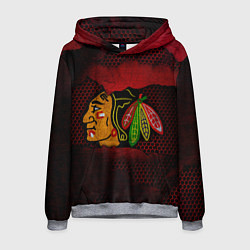 Толстовка-худи мужская CHICAGO NHL, цвет: 3D-меланж