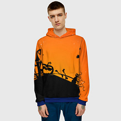Толстовка-худи мужская Хэллоуин, цвет: 3D-синий — фото 2