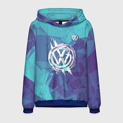 Толстовка-худи мужская VOLKSWAGEN, цвет: 3D-синий