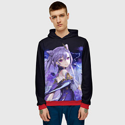 Толстовка-худи мужская КЭ ЦИН - Genshin Impact, цвет: 3D-красный — фото 2