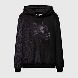 Толстовка-худи мужская Леопард, цвет: 3D-черный