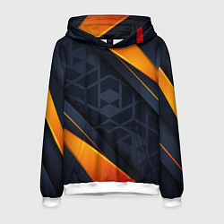 Толстовка-худи мужская BLACK ORANGE, цвет: 3D-белый
