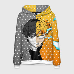 Толстовка-худи мужская ПУТЬ ЗЕНИЦУ КЛИНОК, цвет: 3D-белый