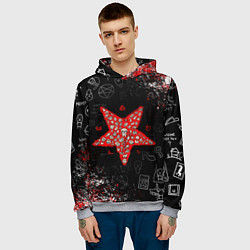 Толстовка-худи мужская The Binding of Isaac ИСААК, цвет: 3D-меланж — фото 2