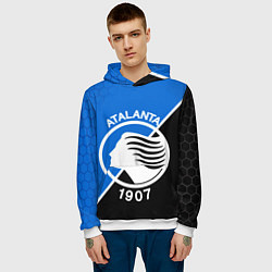 Толстовка-худи мужская FC ATALANTA ФК АТАЛАНТА, цвет: 3D-белый — фото 2