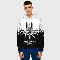 Толстовка-худи мужская YoRHa, Nier: Automata, цвет: 3D-синий — фото 2