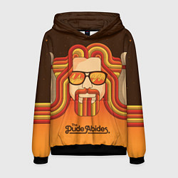 Толстовка-худи мужская The Dude Abides, цвет: 3D-черный