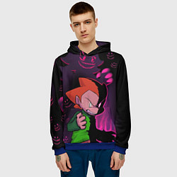 Толстовка-худи мужская Friday Night Funkin FNF, цвет: 3D-синий — фото 2