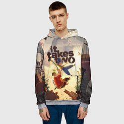 Толстовка-худи мужская It Takes Two Коди и Мэй, цвет: 3D-меланж — фото 2