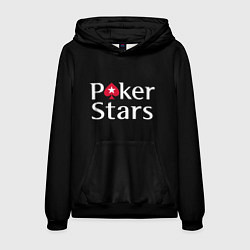 Толстовка-худи мужская Poker Stars, цвет: 3D-черный