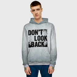 Толстовка-худи мужская Dont look back, цвет: 3D-меланж — фото 2