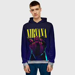 Толстовка-худи мужская Nirvana Neon, цвет: 3D-меланж — фото 2