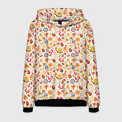 Толстовка-худи мужская Масленица, цвет: 3D-черный