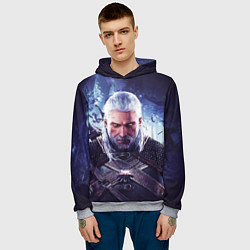 Толстовка-худи мужская THE WITCHER GERALT OF RIVIA, цвет: 3D-меланж — фото 2