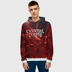 Толстовка-худи мужская Blood Cannibal Corpse Труп Каннибала Z, цвет: 3D-белый — фото 2