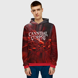 Толстовка-худи мужская Blood Cannibal Corpse Труп Каннибала Z, цвет: 3D-красный — фото 2