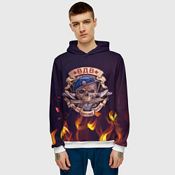 Толстовка-худи мужская ВДВ никто кроме нас, цвет: 3D-белый — фото 2