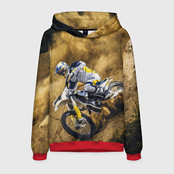Толстовка-худи мужская HUSQVARNA ХУСКВАРНА SPORT, цвет: 3D-красный