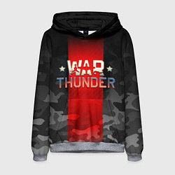 Толстовка-худи мужская WAR THUNDER ВАР ТАНДЕР, цвет: 3D-меланж