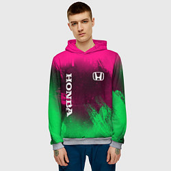 Толстовка-худи мужская NEON HONDA НЕОН ХОНДА, цвет: 3D-меланж — фото 2