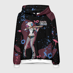 Толстовка-худи мужская Art Harley Quinn SS 2016, цвет: 3D-белый