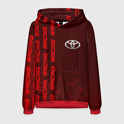 Толстовка-худи мужская Тойота - Pro Racing Паттерн, цвет: 3D-красный