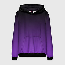 Толстовка-худи мужская Ночной градиент Фиолетовый, цвет: 3D-черный