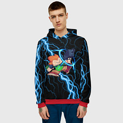 Толстовка-худи мужская Пико Pico Молния, цвет: 3D-красный — фото 2