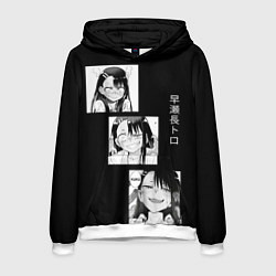 Толстовка-худи мужская Нагаторо Манга, цвет: 3D-белый