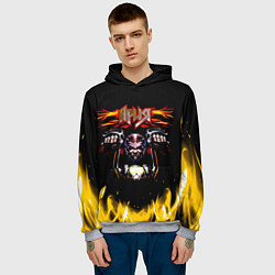 Толстовка-худи мужская Ария - Герой асфальта, цвет: 3D-меланж — фото 2