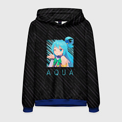 Толстовка-худи мужская Аква Aqua Коносуба KonoSuba, цвет: 3D-синий