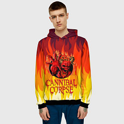 Толстовка-худи мужская Cannibal Corpse Труп Канниба, цвет: 3D-черный — фото 2
