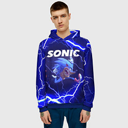 Толстовка-худи мужская SONIC СОНИК Z, цвет: 3D-синий — фото 2