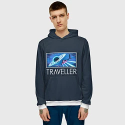 Толстовка-худи мужская Traveller, цвет: 3D-белый — фото 2