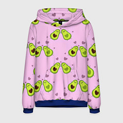 Толстовка-худи мужская Любовь Авокадиков, цвет: 3D-синий