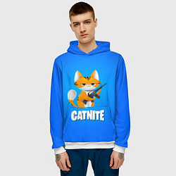 Толстовка-худи мужская Catnite, цвет: 3D-белый — фото 2
