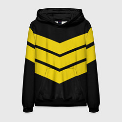 Толстовка-худи мужская Три полоски, цвет: 3D-черный