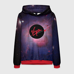 Толстовка-худи мужская Virgin Galactic космос, цвет: 3D-красный