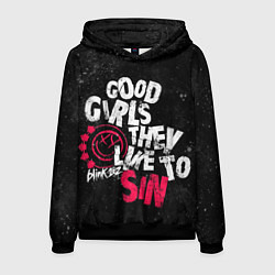 Толстовка-худи мужская Blink 182, Good Girl, цвет: 3D-черный