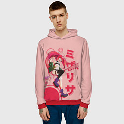 Толстовка-худи мужская Mizarisa, цвет: 3D-красный — фото 2