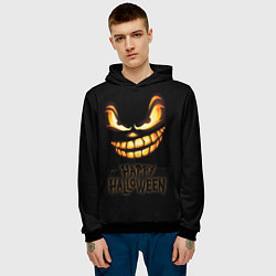 Толстовка-худи мужская Happy Halloween, цвет: 3D-черный — фото 2