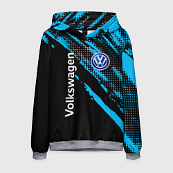 Толстовка-худи мужская Volkswagen Фольксваген, цвет: 3D-меланж