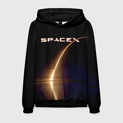 Толстовка-худи мужская Space X, цвет: 3D-черный