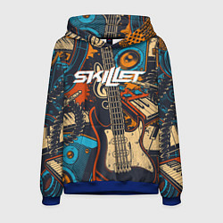Толстовка-худи мужская Skillet Скиллет Z, цвет: 3D-синий