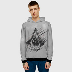 Толстовка-худи мужская Знак Ассасинов, цвет: 3D-черный — фото 2