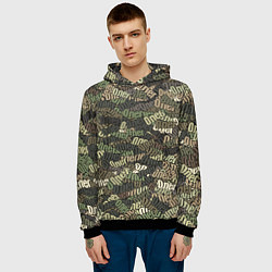 Толстовка-худи мужская Именной камуфляж Олег, цвет: 3D-черный — фото 2