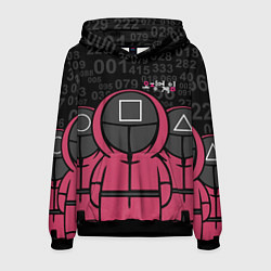 Толстовка-худи мужская SQUID GAME: ФИГУРКИ СТРАЖЕЙ, цвет: 3D-черный