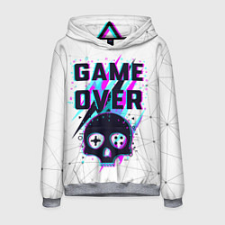 Толстовка-худи мужская Game OVER - NEON 3D, цвет: 3D-меланж