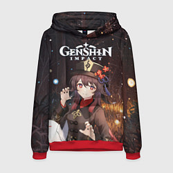 Толстовка-худи мужская Hu Tao, цвет: 3D-красный